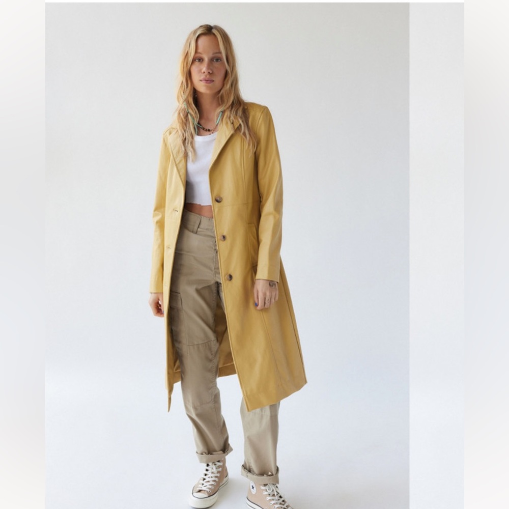 Lara Vegan Leather Coat by Urban Outfitters
